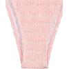 imageSweatyRocks Womens Two Piece Swimsuit Strapless Ruffle Knot Front Bandeau Bikini Set Thong Bathing SuitsPink
