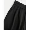 imageSweatyRocks Girls Elastic High Waist Wide Leg Pants Loose Long TrousersBlack