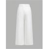 imageSweatyRocks Girls Elastic High Waist Wide Leg Pants Loose Long TrousersSolid White