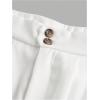 imageSweatyRocks Girls Elastic High Waist Wide Leg Pants Loose Long TrousersSolid White