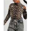 imageSweatyRocks Girls Mock Neck Long Sleeve Ribbed Knit Top Criss Cross Cut Out Tee ShirtMulticolor