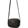imageSweatyRocks Girls PU Leather Zipper Crossbody Bag Butterfly Decor Solid Shoulder Bag Mini Square BagBlack