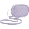 imageSweatyRocks Girls PU Leather Zipper Crossbody Bag Butterfly Decor Solid Shoulder Bag Mini Square BagPurple