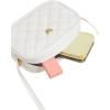 imageSweatyRocks Girls PU Leather Zipper Crossbody Bag Butterfly Decor Solid Shoulder Bag Mini Square BagWhite