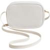 imageSweatyRocks Girls PU Leather Zipper Crossbody Bag Butterfly Decor Solid Shoulder Bag Mini Square BagWhite