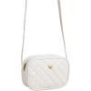 imageSweatyRocks Girls PU Leather Zipper Crossbody Bag Butterfly Decor Solid Shoulder Bag Mini Square BagWhite
