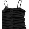 imageSweatyRocks Girls Spaghetti Strap Solid Ruched Slim Fitted Cami Short DressBlack