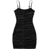 imageSweatyRocks Girls Spaghetti Strap Solid Ruched Slim Fitted Cami Short DressBlack