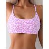 imageSweatyRocks Womens 2 Piece Bikini Set Ditsy Floral Print High Cut Bathing Suit BeachwearPink