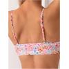 imageSweatyRocks Womens 2 Piece Bikini Set Ditsy Floral Print High Cut Bathing Suit BeachwearPink and White