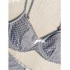 imageSweatyRocks Womens 2 Piece Bikini Set Plaid Bowknot Gingham Bikini Swimsuit High Cut Cute BikiniBlack and White