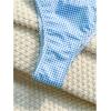 imageSweatyRocks Womens 2 Piece Bikini Set Plaid Bowknot Gingham Bikini Swimsuit High Cut Cute BikiniBlue