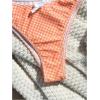 imageSweatyRocks Womens 2 Piece Bikini Set Plaid Bowknot Gingham Bikini Swimsuit High Cut Cute BikiniOrange