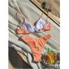 imageSweatyRocks Womens 2 Piece Bikini Set Plaid Bowknot Gingham Bikini Swimsuit High Cut Cute BikiniOrange