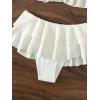 imageSweatyRocks Womens 2 Piece Swimsuit Spaghetti Strap Tiered Ruffle Trim Bikini Bathing SuitWhite