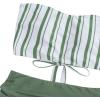 imageSweatyRocks Womens Bathing Suits Striped Bandeau Bikini high Waisted Swimsuits Swimwear SetArmy Green