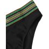 imageSweatyRocks Womens Bathing Suits Striped Bandeau Bikini high Waisted Swimsuits Swimwear SetBlack