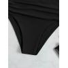 imageSweatyRocks Womens Bathing Suits Striped Bandeau Bikini high Waisted Swimsuits Swimwear SetBlack Stripes