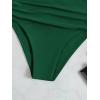 imageSweatyRocks Womens Bathing Suits Striped Bandeau Bikini high Waisted Swimsuits Swimwear SetDark Green
