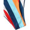 imageSweatyRocks Womens Bathing Suits Striped Bandeau Bikini high Waisted Swimsuits Swimwear SetMulti3