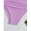 imageSweatyRocks Womens Bathing Suits Striped Bandeau Bikini high Waisted Swimsuits Swimwear SetPurple