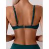 imageSweatyRocks Womens Two Piece Bikini Set Ring Linked Ruched Underwire Bikini Bathing Suit Swimwear Set Swimming SuitTeal Blue