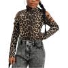 imageSweatyRocks Girls Mock Neck Long Sleeve Ribbed Knit Top Criss Cross Cut Out Tee ShirtMulticolor