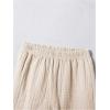 imageSweatyRocks Boys 2 Piece Summer Outfits Textured Button Down Shirt and Shorts SetsApricot