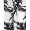 imageSweatyRocks Boys Tropical Graphic Print Short Sleeve Button Down Shirt Casual Hawaiian ShirtsBlack and White