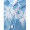 imageSweatyRocks Boys Tropical Graphic Print Short Sleeve Button Down Shirt Casual Hawaiian ShirtsBlue White