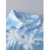 imageSweatyRocks Boys Tropical Graphic Print Short Sleeve Button Down Shirt Casual Hawaiian ShirtsBlue White