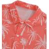 imageSweatyRocks Boys Tropical Graphic Print Short Sleeve Button Down Shirt Casual Hawaiian ShirtsCoral Orange
