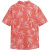 imageSweatyRocks Boys Tropical Graphic Print Short Sleeve Button Down Shirt Casual Hawaiian ShirtsCoral Orange