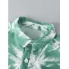 imageSweatyRocks Boys Tropical Graphic Print Short Sleeve Button Down Shirt Casual Hawaiian ShirtsGreen White