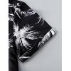 imageSweatyRocks Boys Tropical Graphic Print Short Sleeve Button Down Shirt Casual Hawaiian ShirtsWhite Black