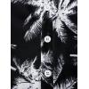 imageSweatyRocks Boys Tropical Graphic Print Short Sleeve Button Down Shirt Casual Hawaiian ShirtsWhite Black
