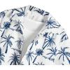 imageSweatyRocks Boys Tropical Graphic Print Short Sleeve Button Down Shirt Casual Hawaiian ShirtsWhite and Blue