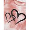 imageSweatyRocks Girls 2 Piece Outfit Tie Dye Graphic Print Short Sleeve Tee Top and Track Shorts SetKhaki Black