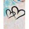 imageSweatyRocks Girls 2 Piece Outfit Tie Dye Graphic Print Short Sleeve Tee Top and Track Shorts SetKhaki and Black