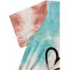 imageSweatyRocks Girls 2 Piece Outfit Tie Dye Graphic Print Short Sleeve Tee Top and Track Shorts SetKhaki and Black