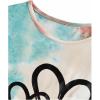 imageSweatyRocks Girls 2 Piece Outfit Tie Dye Graphic Print Short Sleeve Tee Top and Track Shorts SetKhaki and Black
