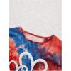imageSweatyRocks Girls 2 Piece Outfit Tie Dye Graphic Print Short Sleeve Tee Top and Track Shorts SetOrange