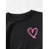 imageSweatyRocks Girls 2 Piece Outfits Tie Dye Short Sleeve Crewneck Top and Shorts SetBlack Heart