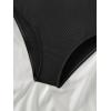 imageSweatyRocks Girls Color Block One Piece Bathing Suit Scoop Neck Cut Out Monokini SwimsuitBlack and White