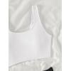 imageSweatyRocks Girls Color Block One Piece Bathing Suit Scoop Neck Cut Out Monokini SwimsuitBlack and White