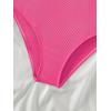 imageSweatyRocks Girls Color Block One Piece Bathing Suit Scoop Neck Cut Out Monokini SwimsuitHot Pink
