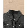 imageSweatyRocks Girls Denim Vest Button Down Sleeveless Jean Jacket Outerwear with PocketsBlack