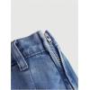 imageSweatyRocks Girls Raw Hem High Waist Denim Skirt A Line Pleated Mini Jean SkirtsDark Wash