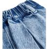 imageSweatyRocks Girls Raw Hem High Waist Denim Skirt A Line Pleated Mini Jean SkirtsLight Wash
