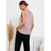 imageSweatyRocks Womens Elegant Sleeveless Stand Collar Tie Neck Blouse Tank TopDusty Pink